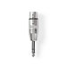 Adaptor XLR tata - 6.35mm - XLR mama 3 pini, 10buc, Metal, Nedis